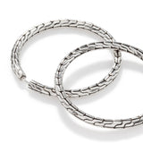John Hardy Carved Chain Hoop Earrings