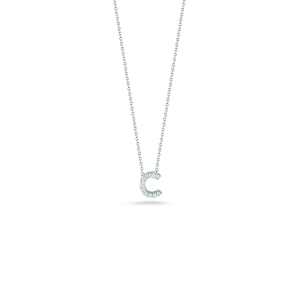 Roberto Coin Tiny Treasures Diamond Love Letter “C” Necklace