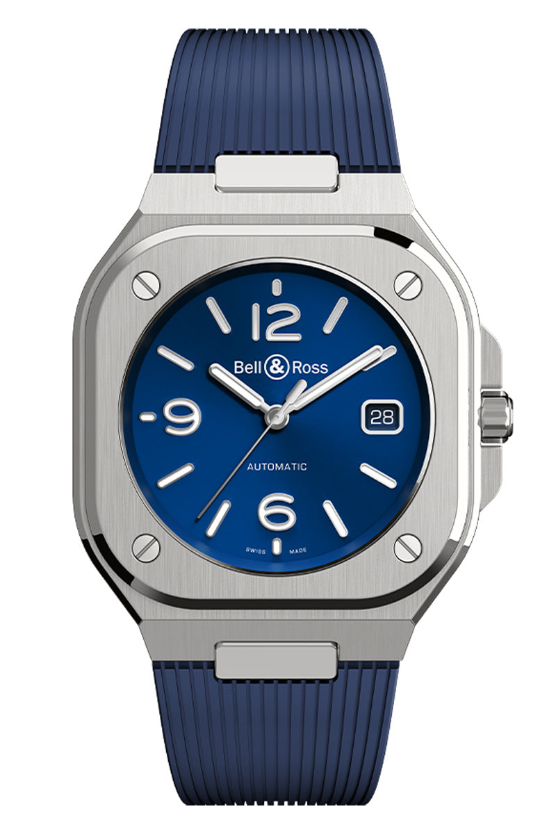 Bell & Ross BR05 Auto Blue Steel BR05A-BLU-ST/SRB – Topper Fine Jewelers