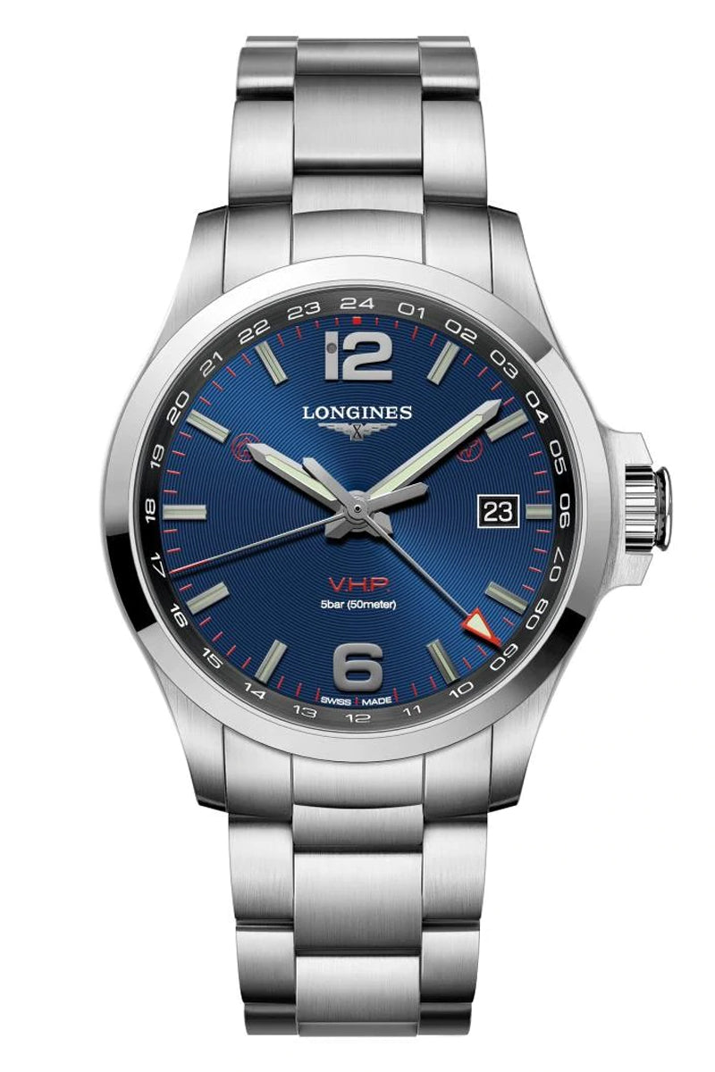 Longines Conquest V.H.P. GMT L3.728.4.96.6 Topper Fine Jewelers