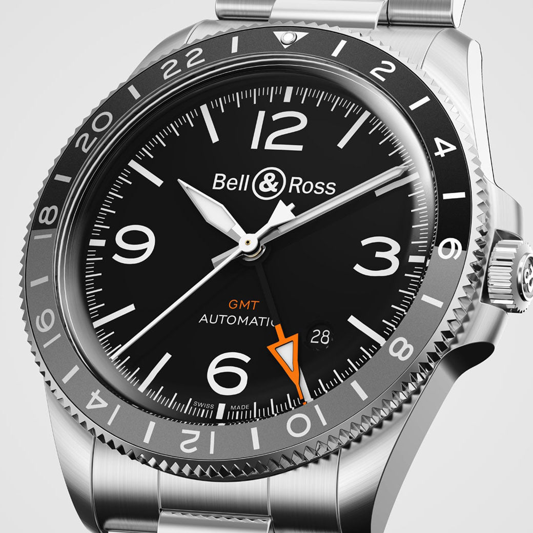 Bell & Ross BRV2-93 GMT Black Steel BRV293-BL-ST/SST – Topper Fine 