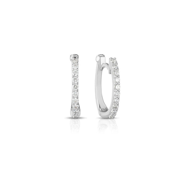 Roberto Coin Perfect Pave Diamond Huggy Earrings