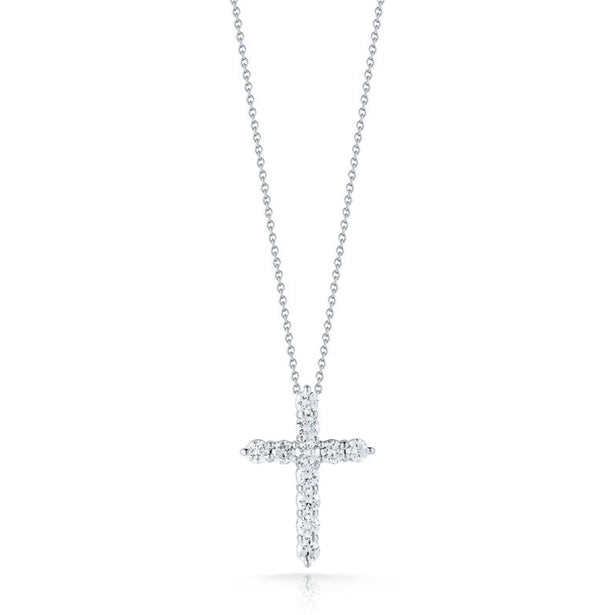 Roberto Coin Tiny Treasures Diamond Cross Necklace