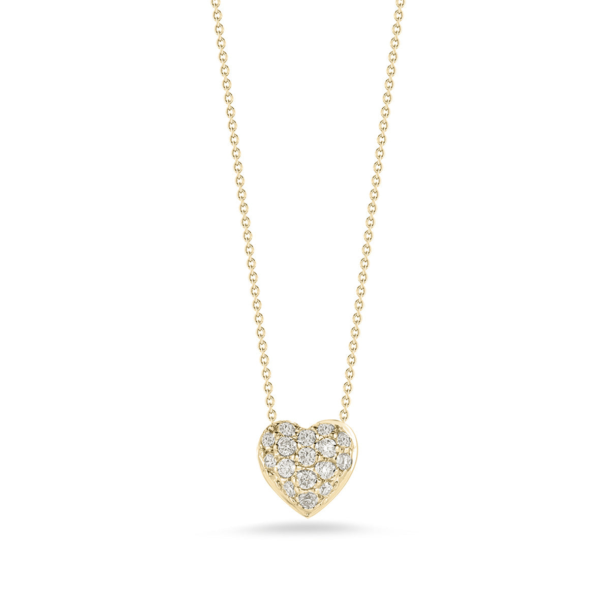 Roberto Coin Tiny Treasures Diamond Puffed Heart Necklace