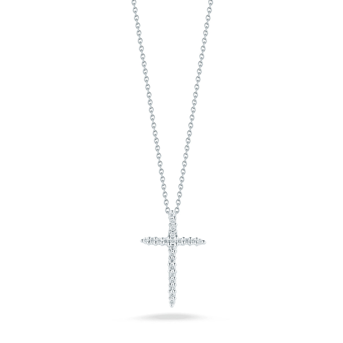 Roberto Coin Tiny Treasures Diamond Sliver Cross Necklace