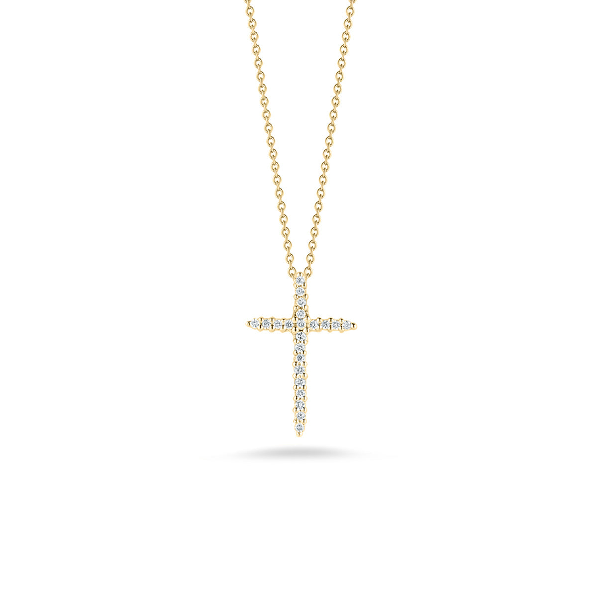 Roberto Coin Tiny Treasures Diamond Sliver Cross Necklace