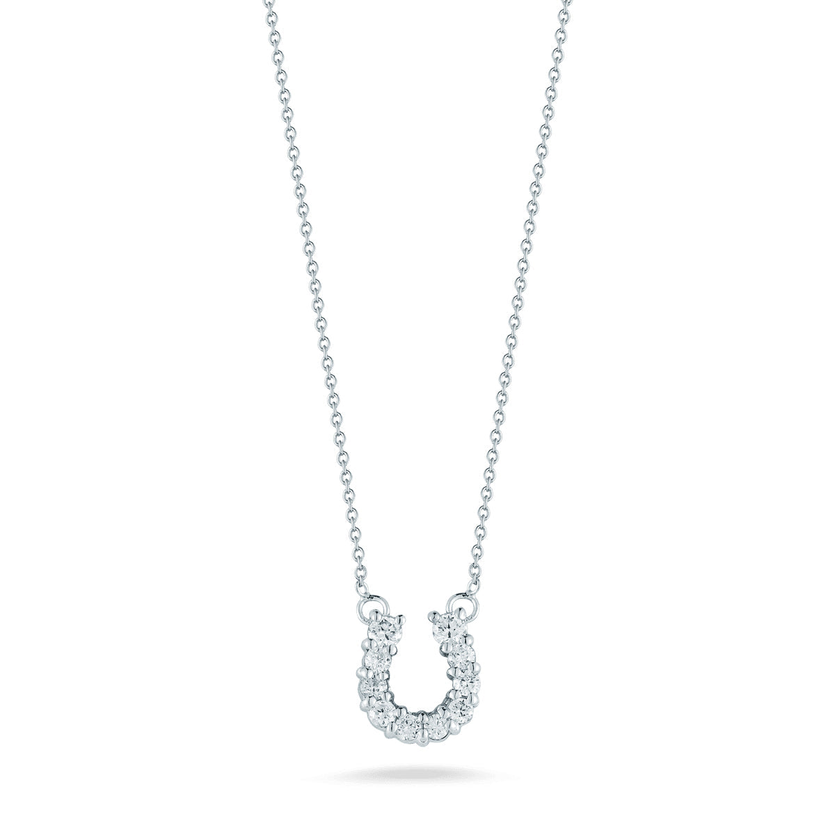 Roberto Coin Tiny Treasures Diamond Horseshoe Necklace