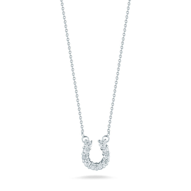 Roberto Coin Tiny Treasures Diamond Horseshoe Necklace
