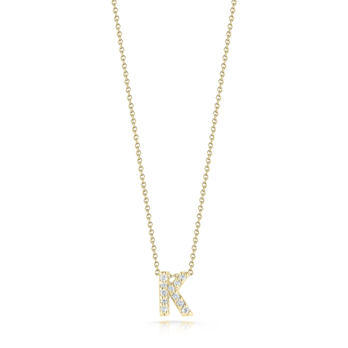 Roberto Coin Tiny Treasures Diamond Love Letter “K” Necklace