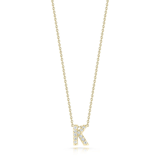 Roberto Coin Tiny Treasures Diamond Love Letter “K” Necklace