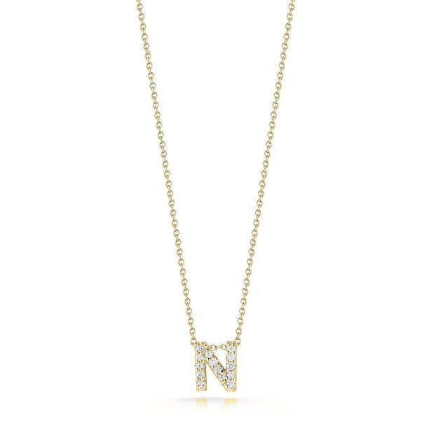 Roberto Coin Tiny Treasures Diamond Love Letter “N” Necklace