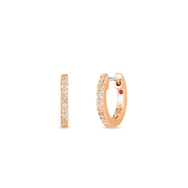 Roberto Coin Perfect Diamond Extra Small Hoop Earrings