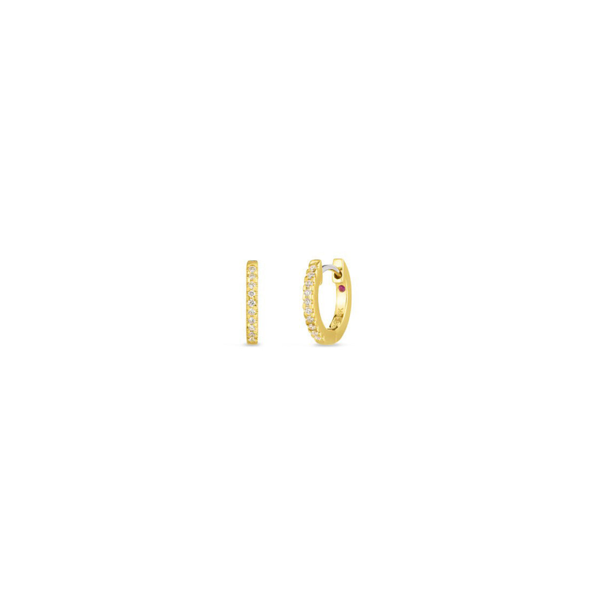 Roberto Coin Perfect Diamond Hoop Earrings