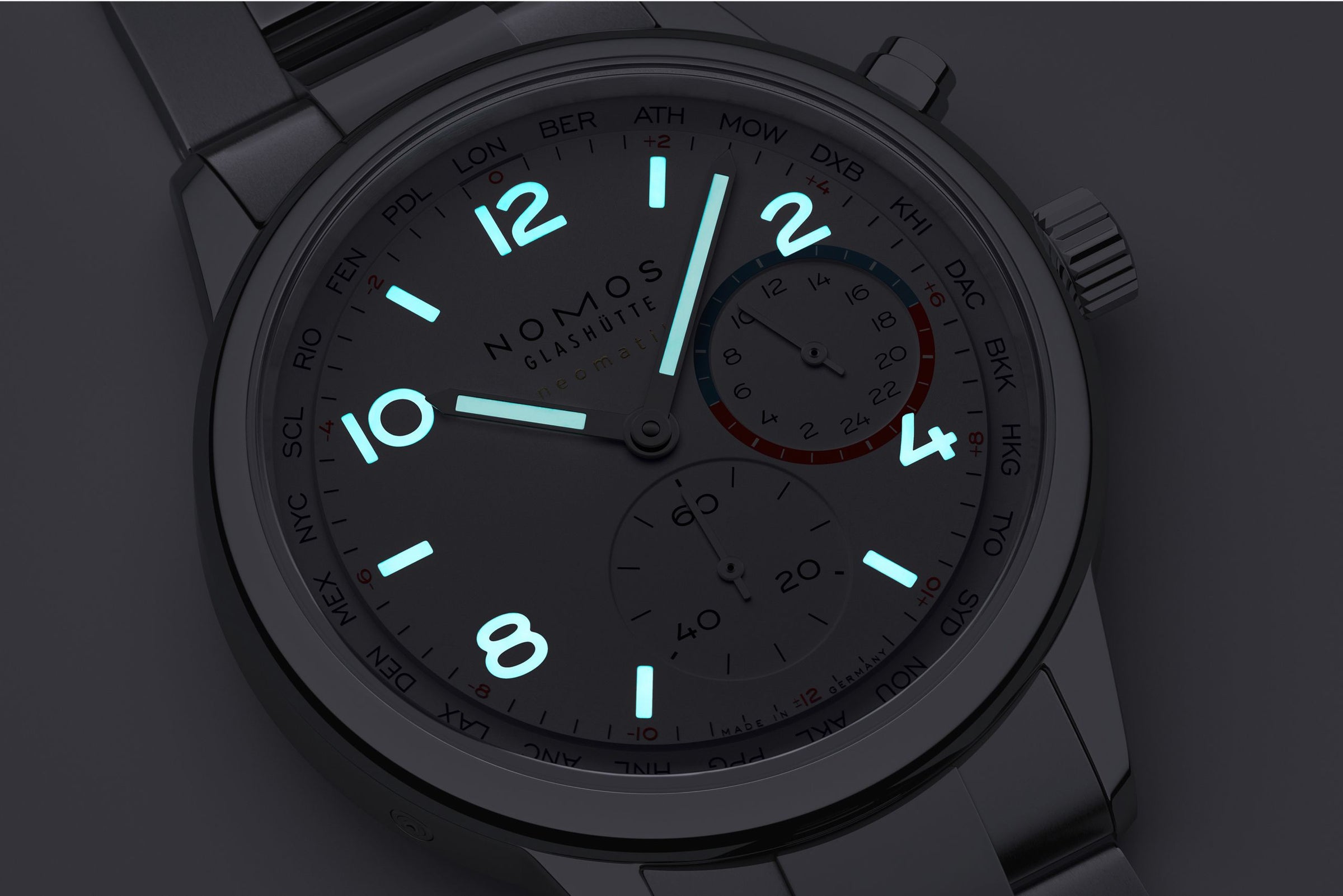 Nomos Glashütte Club Sport Neomatik Worldtimer 792