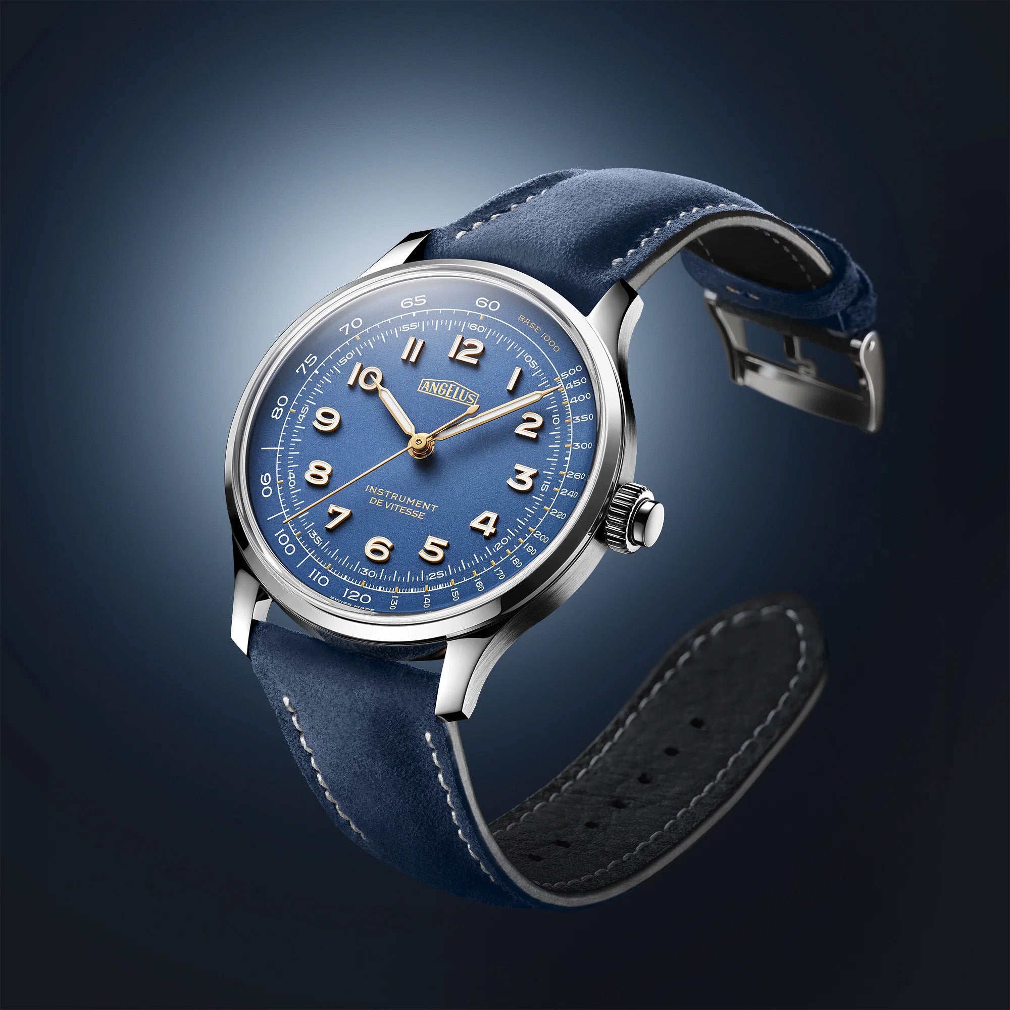 Angelus La Fabrique Instrument de Vitesse Blue Indianapolis 0CHBS.U01A.V010S