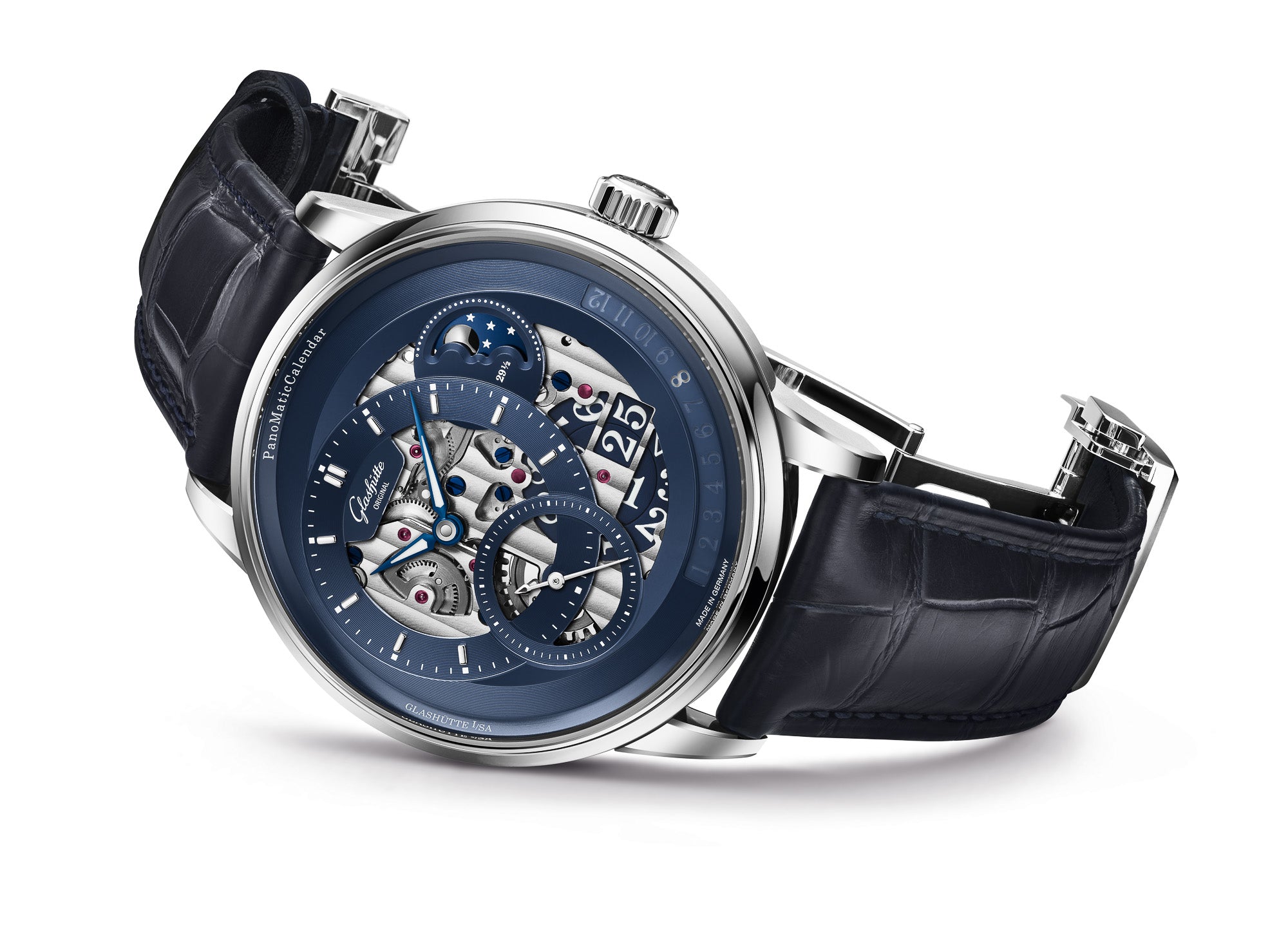 Glashütte Original PanoMatic Calendar Skeleton Platinum Limited Edition 1-92-11-01-03-61