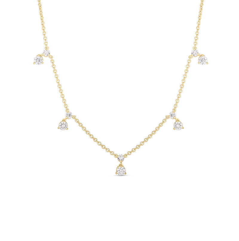 Roberto Coin Diamonds By The Inch Dangling 5 Station Necklace