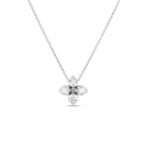 Roberto Coin Love In Verona Diamond Flower Necklace