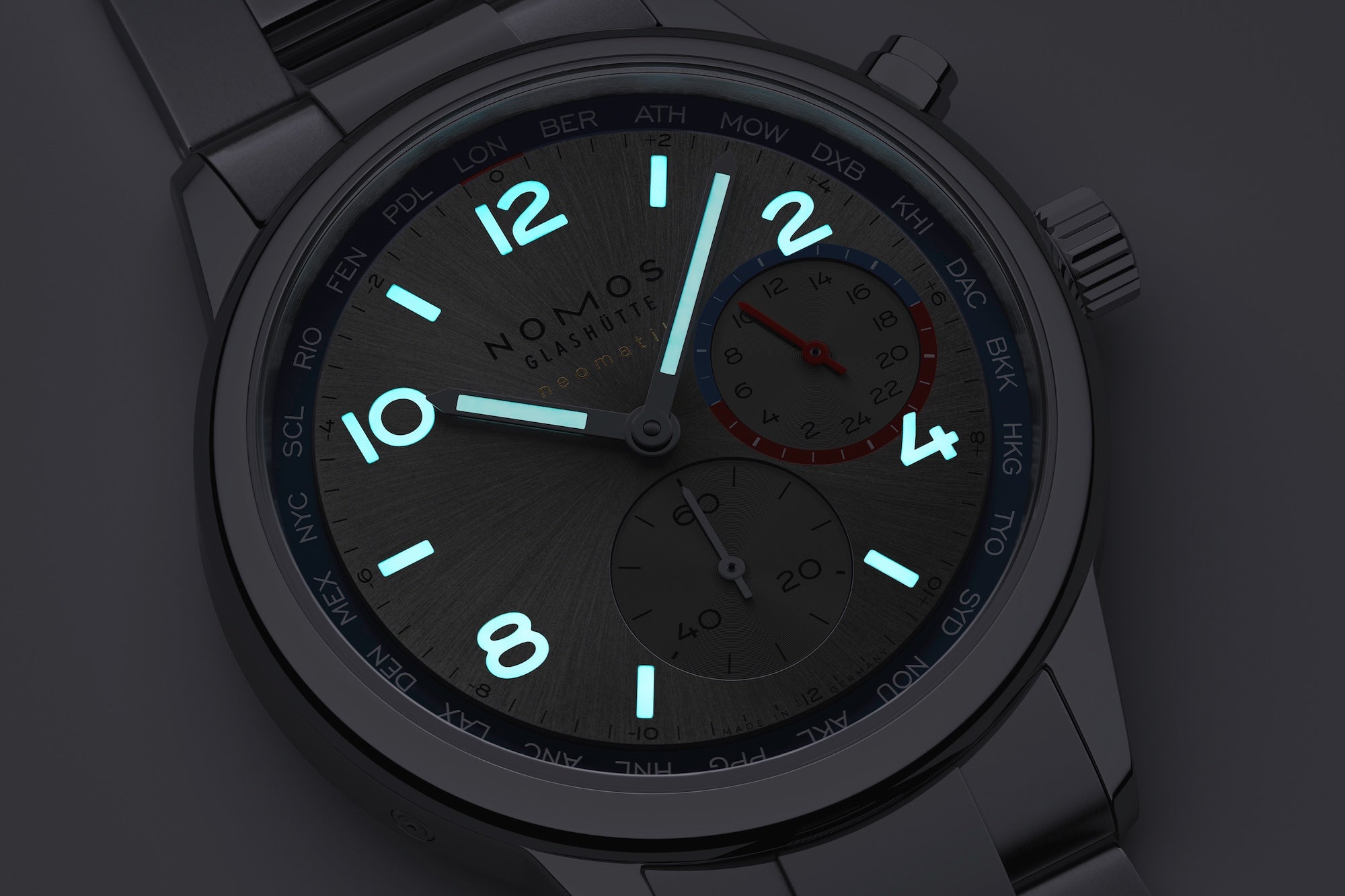 Nomos Glashütte Club Sport Neomatik Worldtimer 791