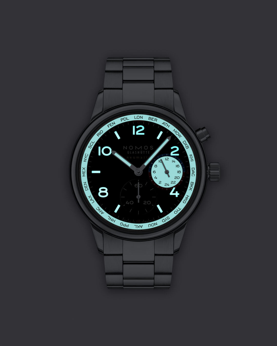 Nomos Glashütte Club Sport Neomatik Worldtimer 793