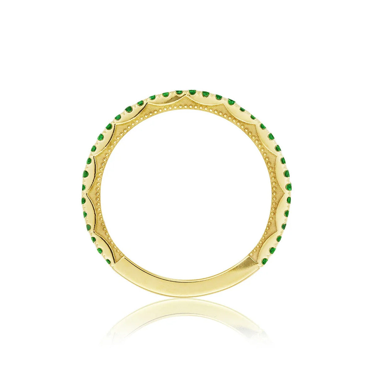 Tacori Sculpted Crescent Emerald Ring