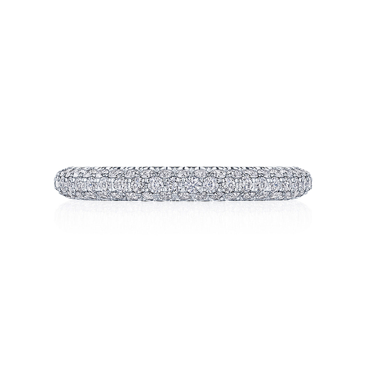 Tacori Classic Crescent Eternity Three Row Diamond Wedding Band