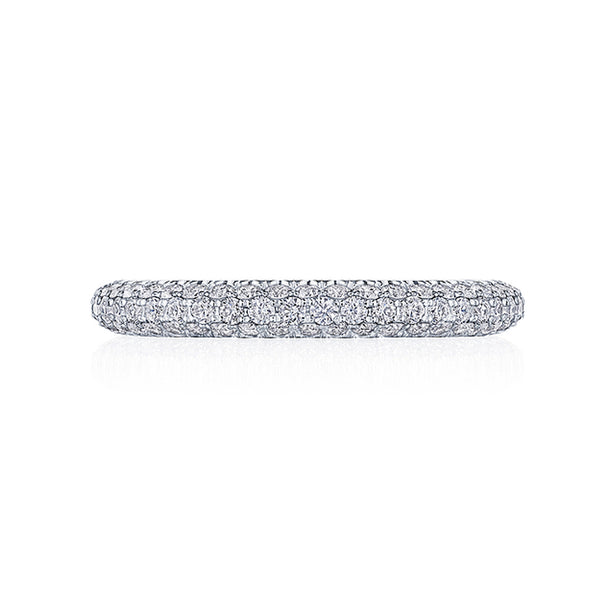 Tacori Classic Crescent Eternity Three Row Diamond Wedding Band
