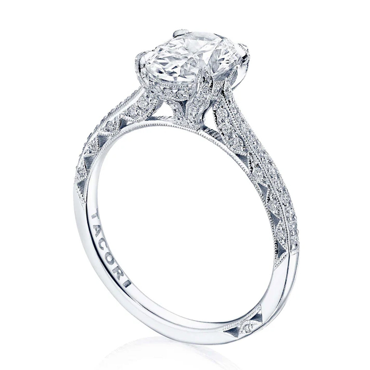 Tacori Classic Crescent Halfway Diamond Ring