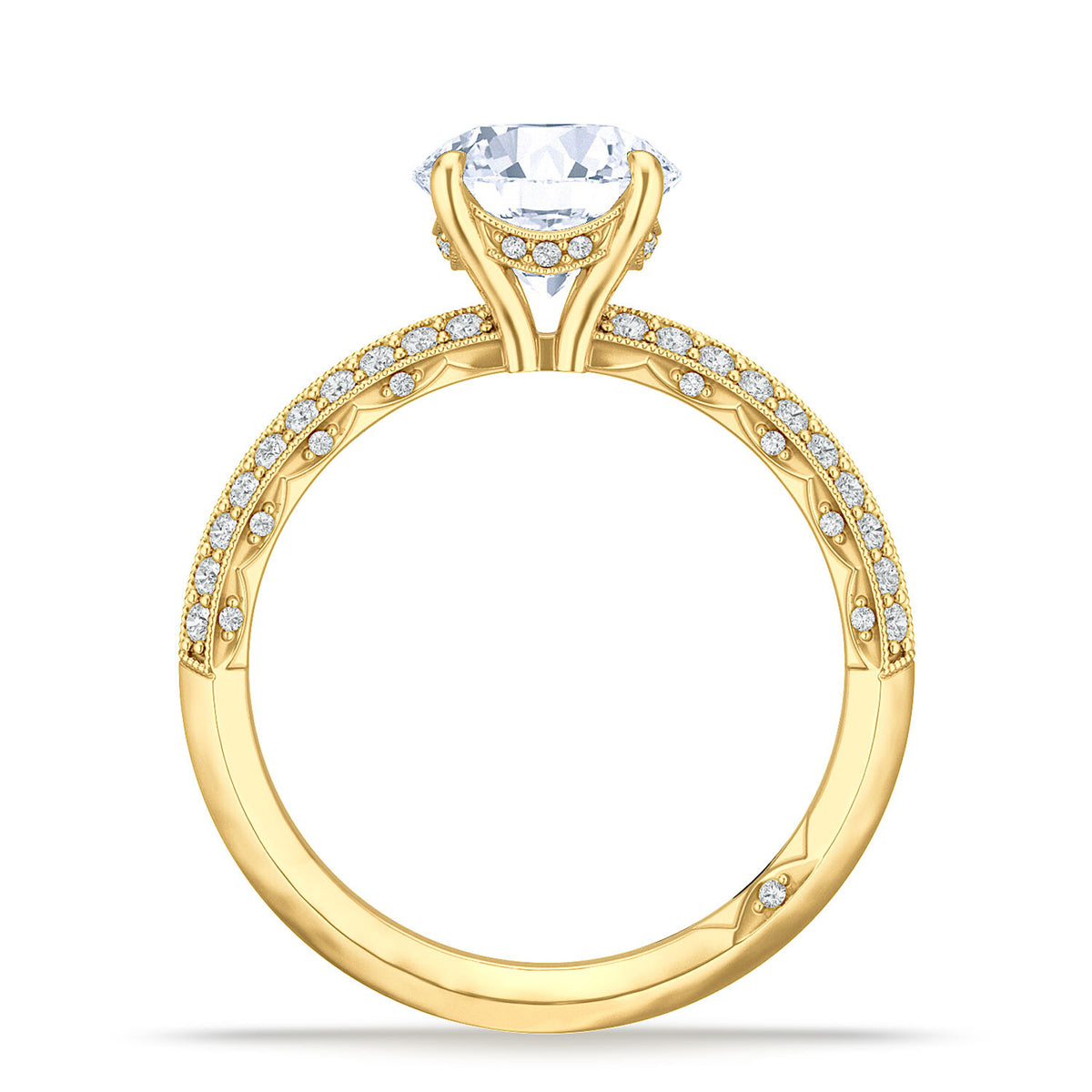 Tacori Sculpted Crescent Round Solitaire Engagement Ring