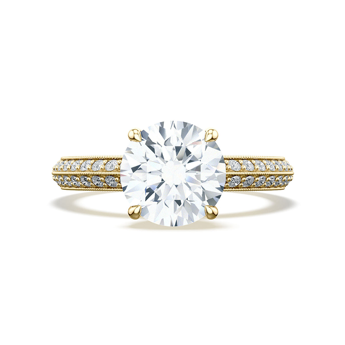 Tacori Sculpted Crescent Round Solitaire Engagement Ring