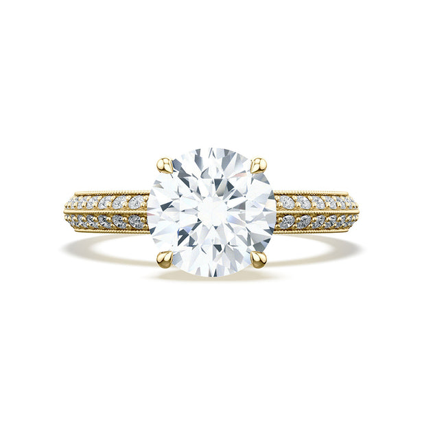 Tacori Sculpted Crescent Round Solitaire Engagement Ring