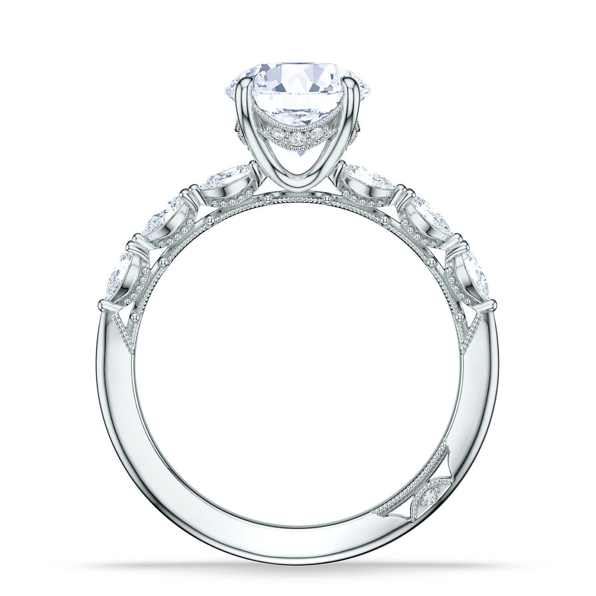 Tacori Sculpted Crescent Round Solitaire Engagement Ring