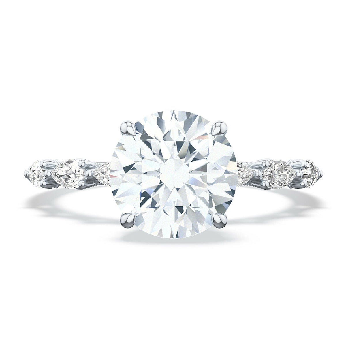 Tacori Sculpted Crescent Round Solitaire Engagement Ring