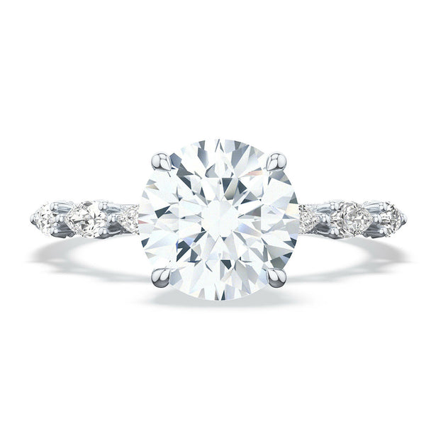 Tacori Sculpted Crescent Round Solitaire Engagement Ring