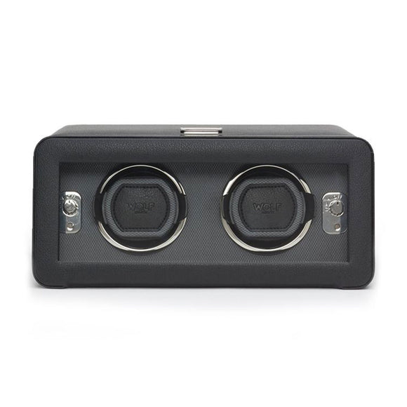 Wolf Windsor Double Watch Winder with Cover