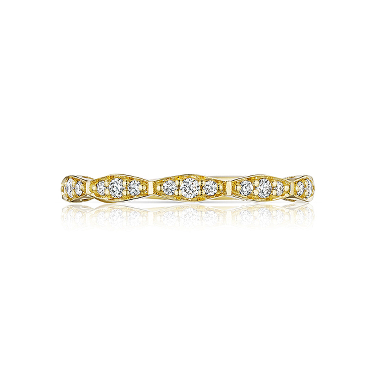 Tacori Sculpted Crescent Maquise Shape Eternity Band