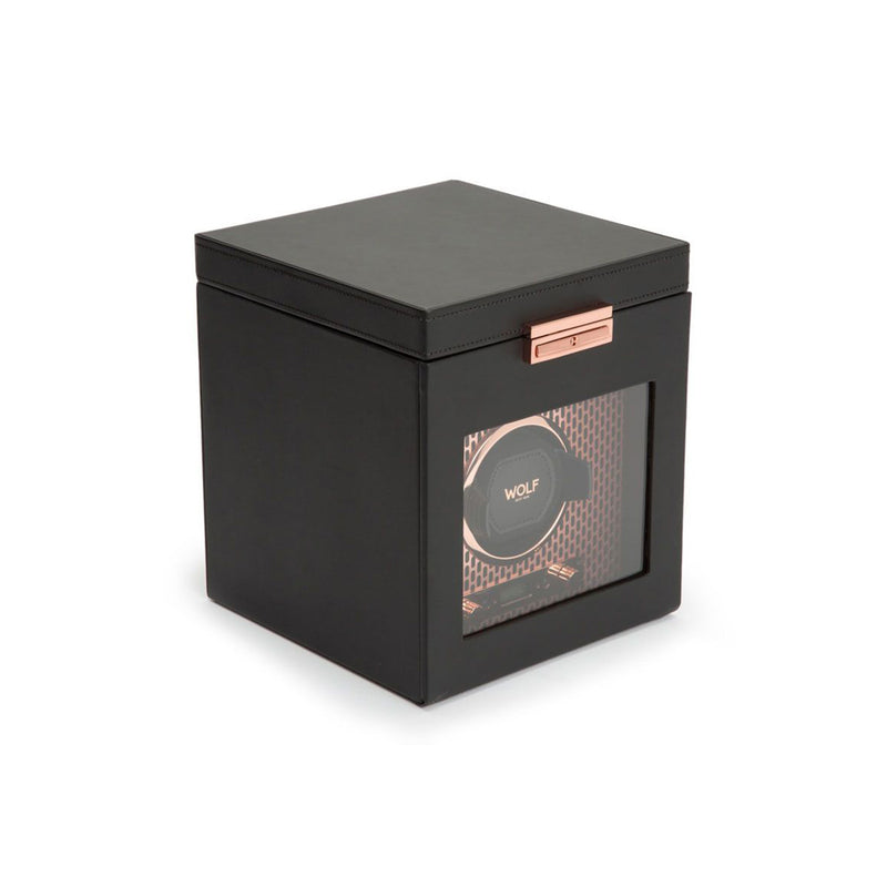 Wolf Axis Single Watch Winder with Storage