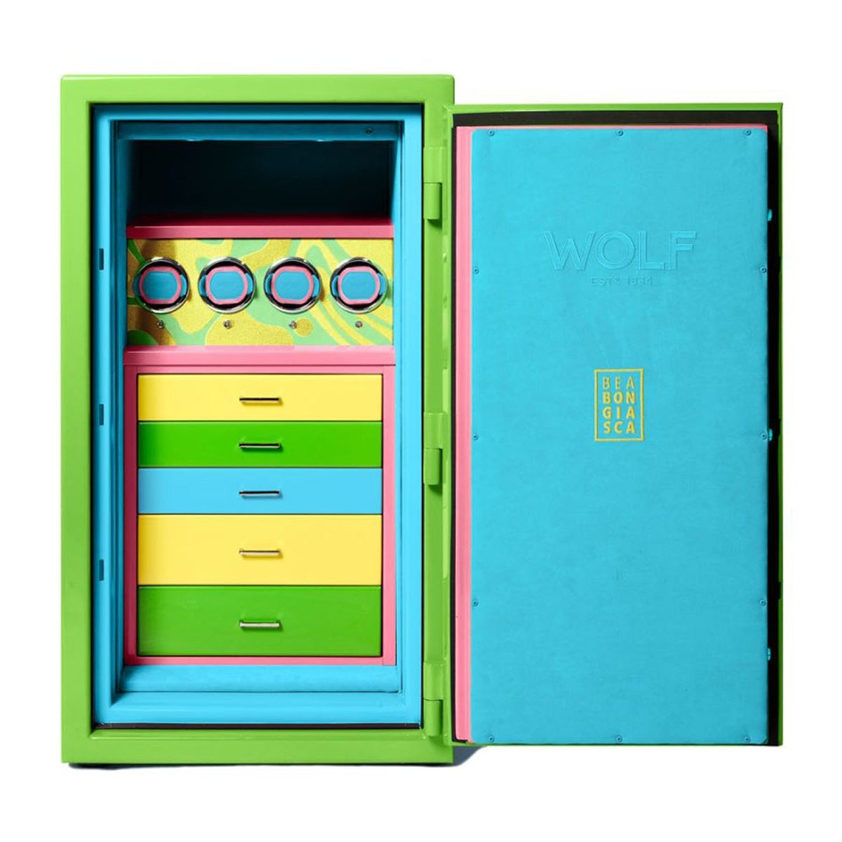 Wolf 1834 Bea Bongiasca 4 Piece Watch Winder Safe – Topper Fine Jewelers