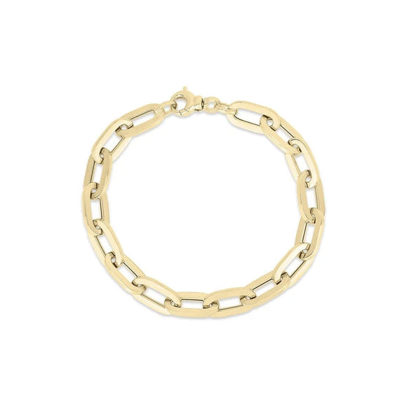 Roberto Coin Designer Gold Heavy Gauge Paperclip Link Bracelet