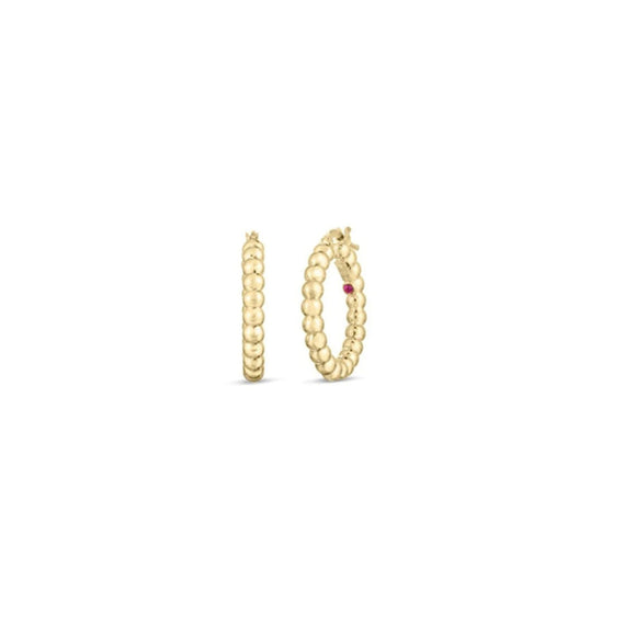 Roberto Coin Designer Gold Oro Classic Hoop Earrings