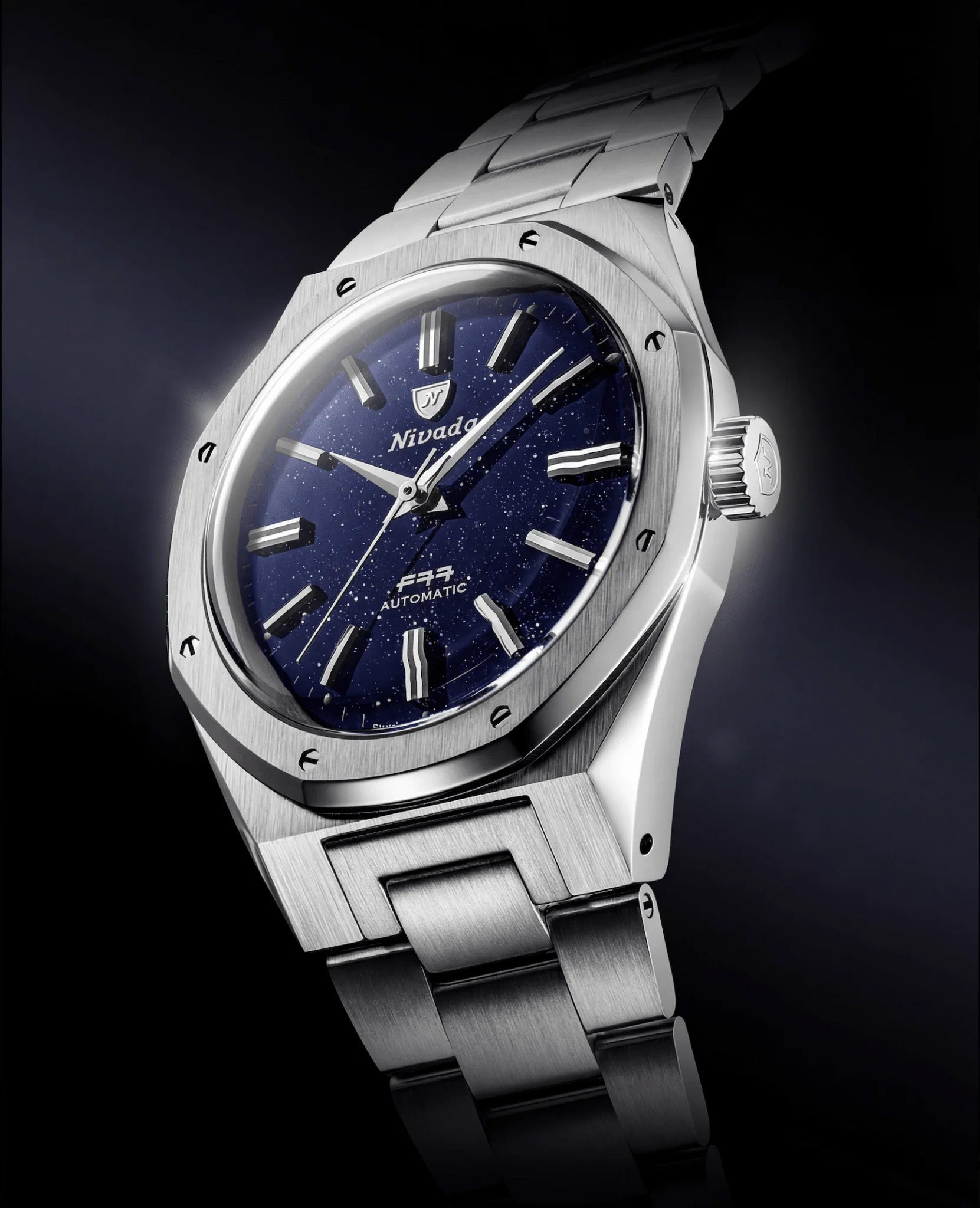 Nivada Grenchen F77 SST Dark Blue Aventurine MK2 38mm 68047A77