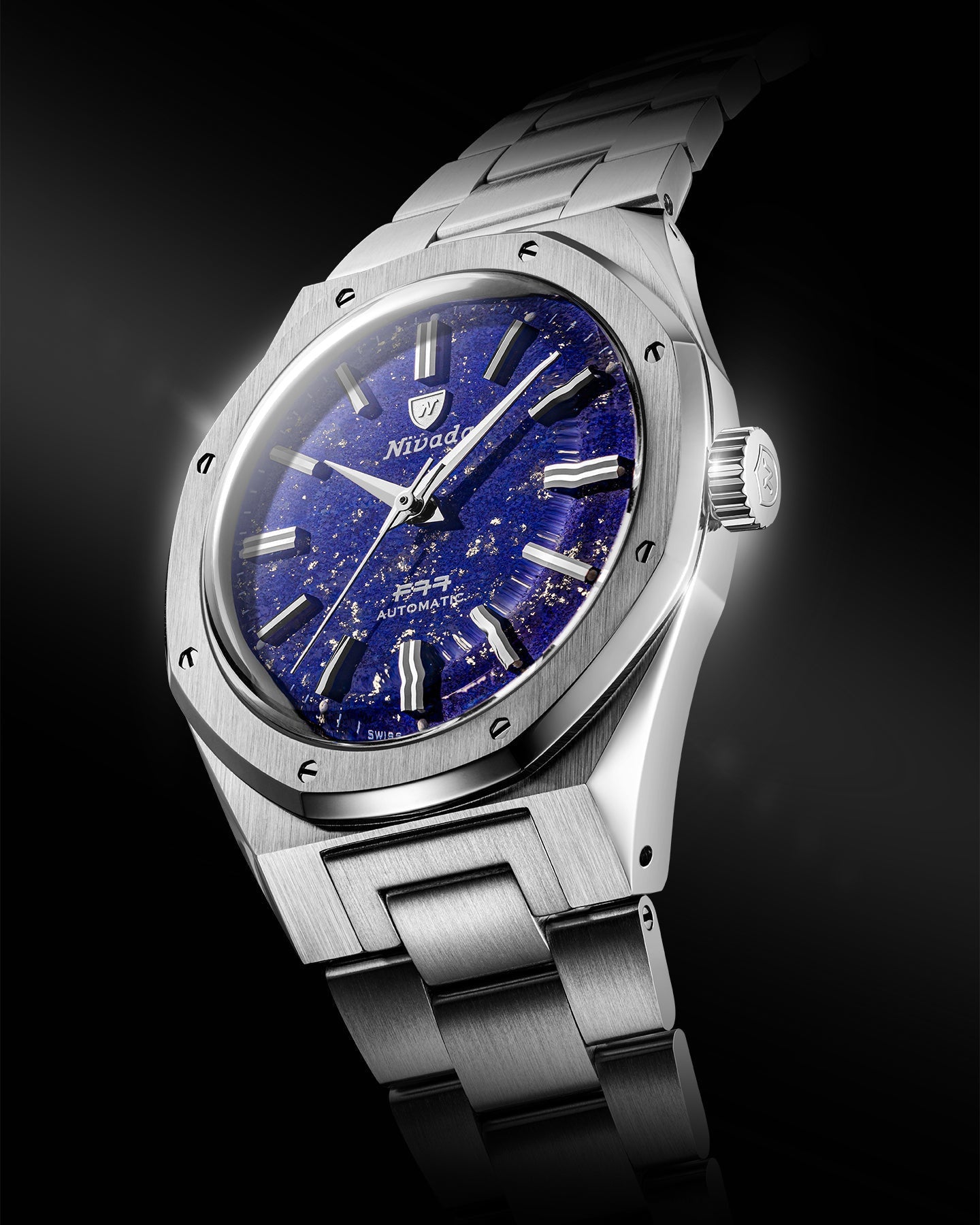 Nivada Grenchen F77 SST Lapis Lazuli MK2 38mm 68048A77