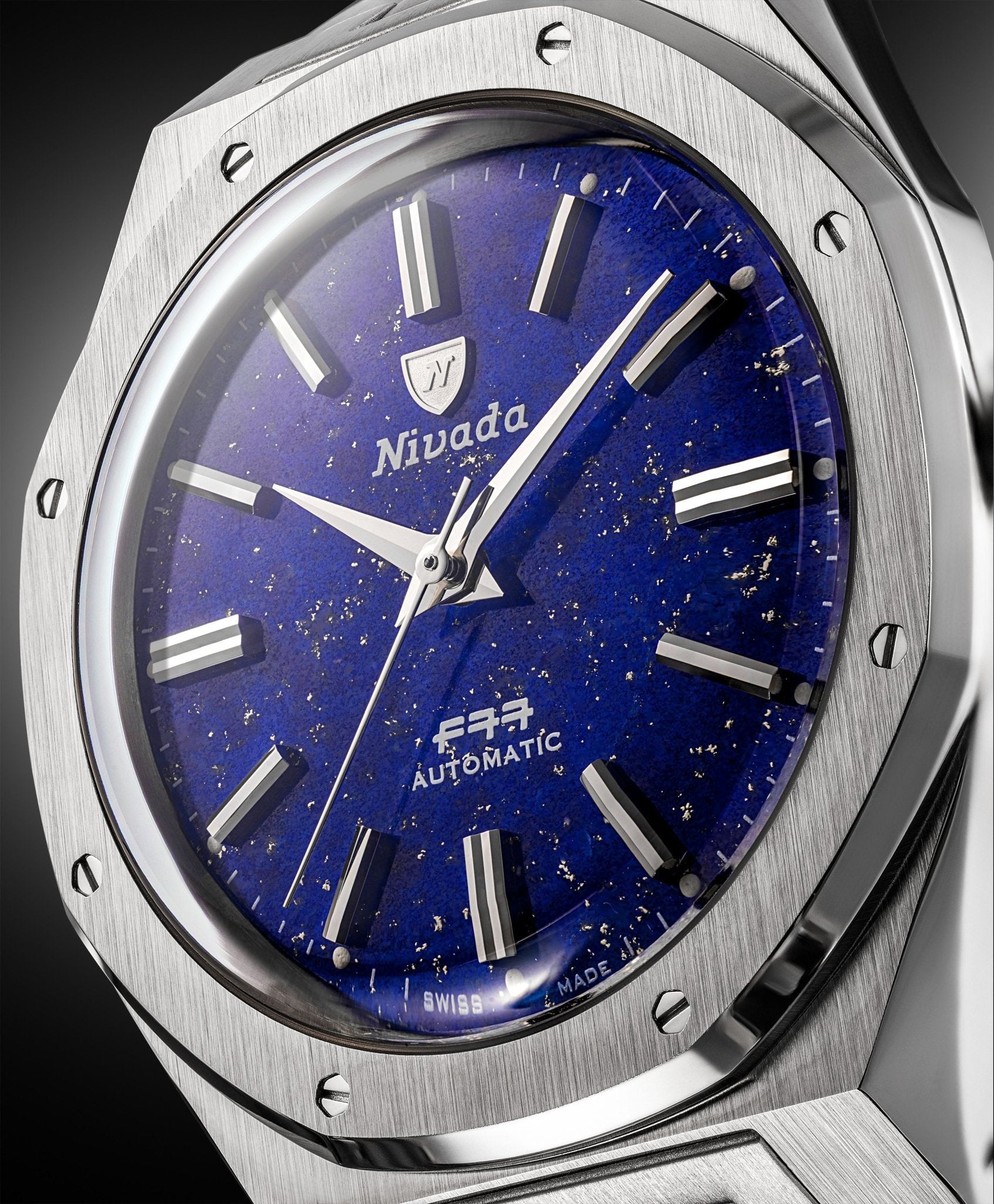 Nivada Grenchen F77 SST Lapis Lazuli MK2 38mm 68048A77