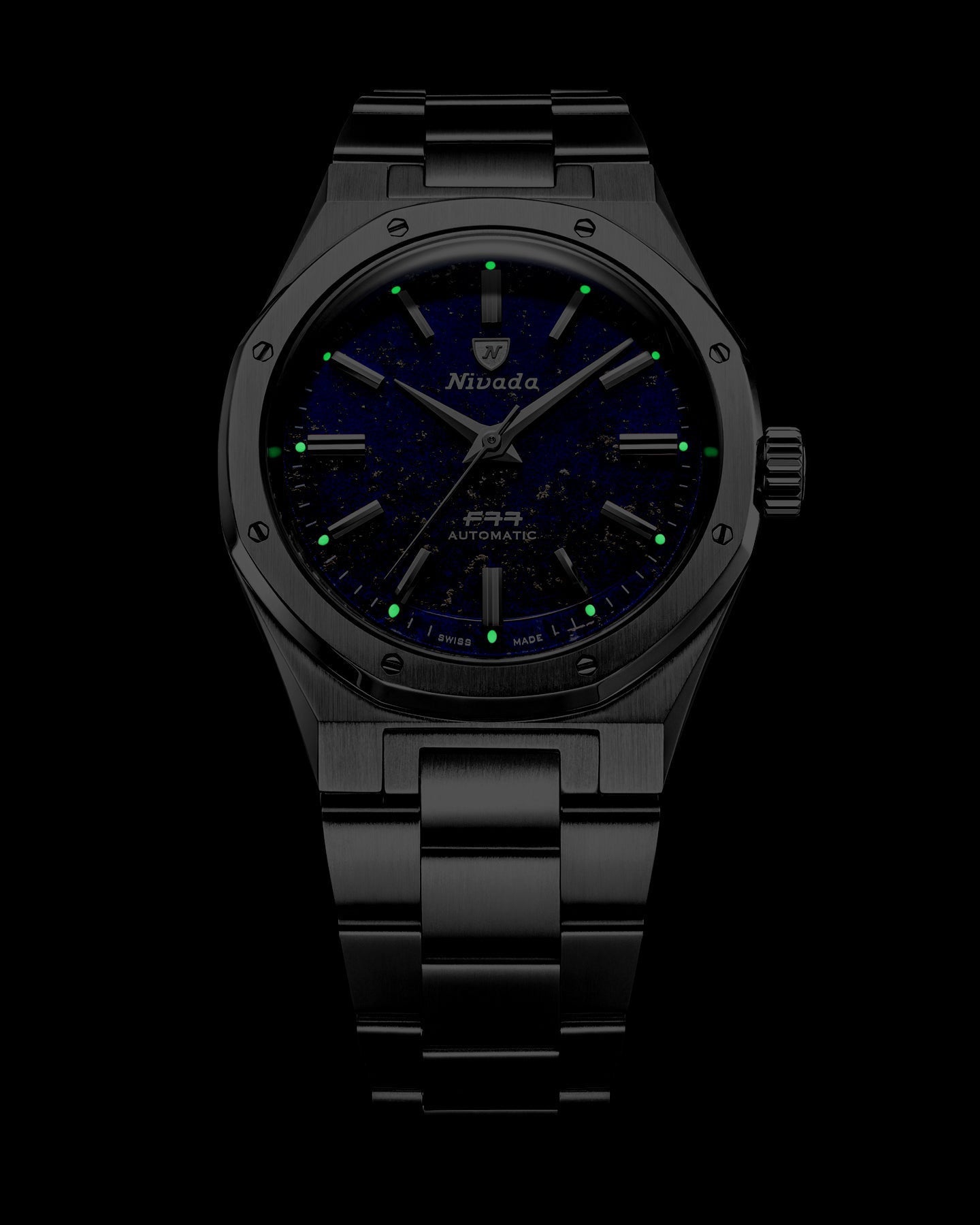 Nivada Grenchen F77 SST Lapis Lazuli MK2 38mm 68048A77