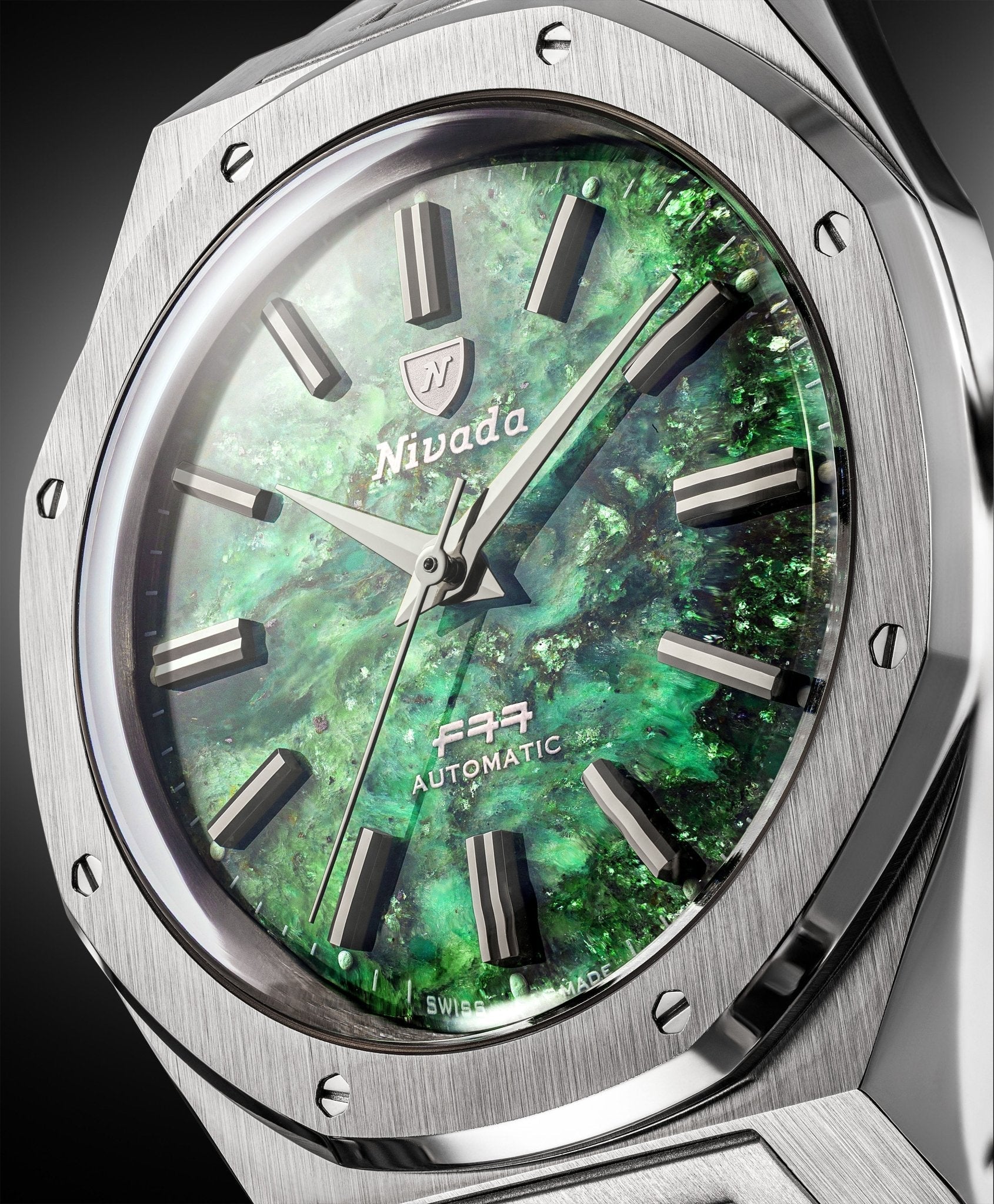 Nivada Grenchen F77 SST Green Aventurine MK2 38mm 68053A77