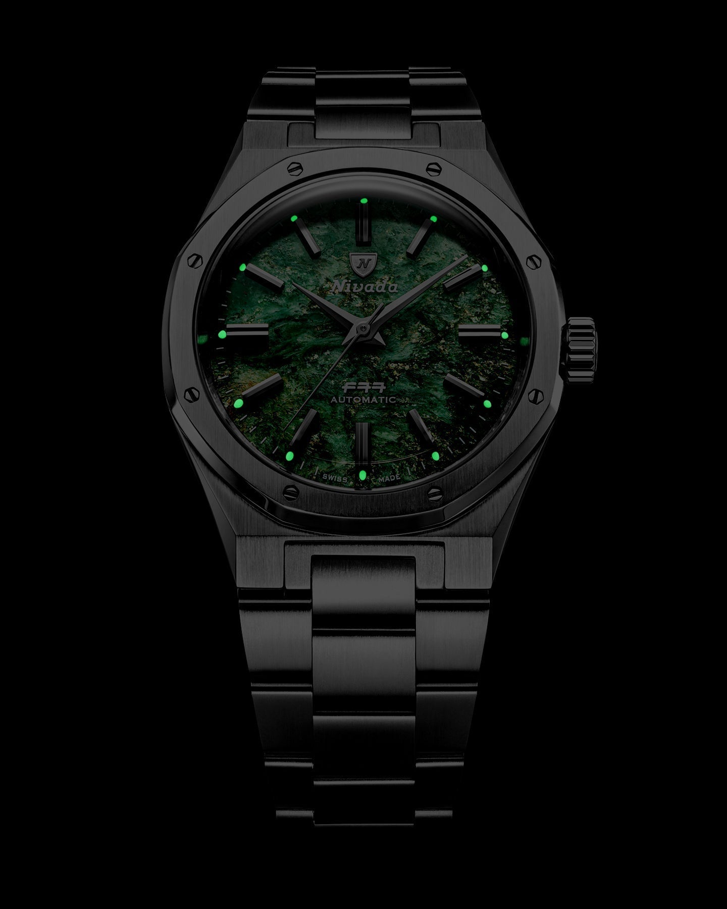 Nivada Grenchen F77 SST Green Aventurine MK2 38mm 68053A77