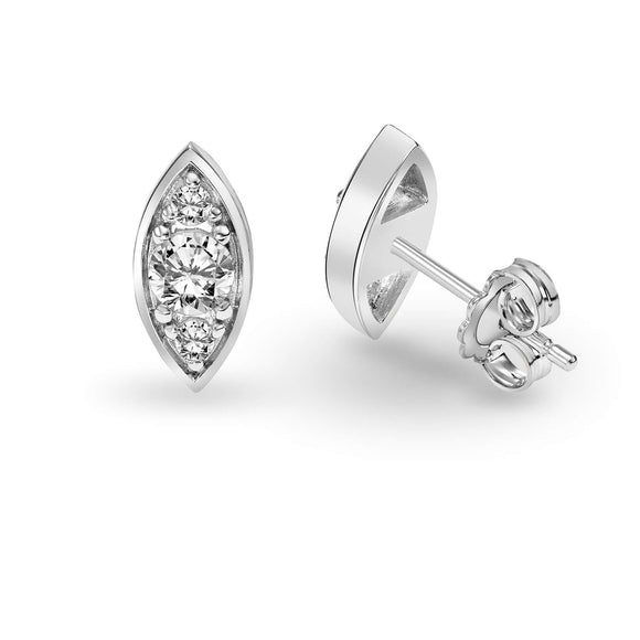Love Earth Petal Moonflower Collection Diamond Earrings