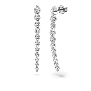 Love Earth Graduated Shared Prong Shooting Star Collection Diamond Earrings
