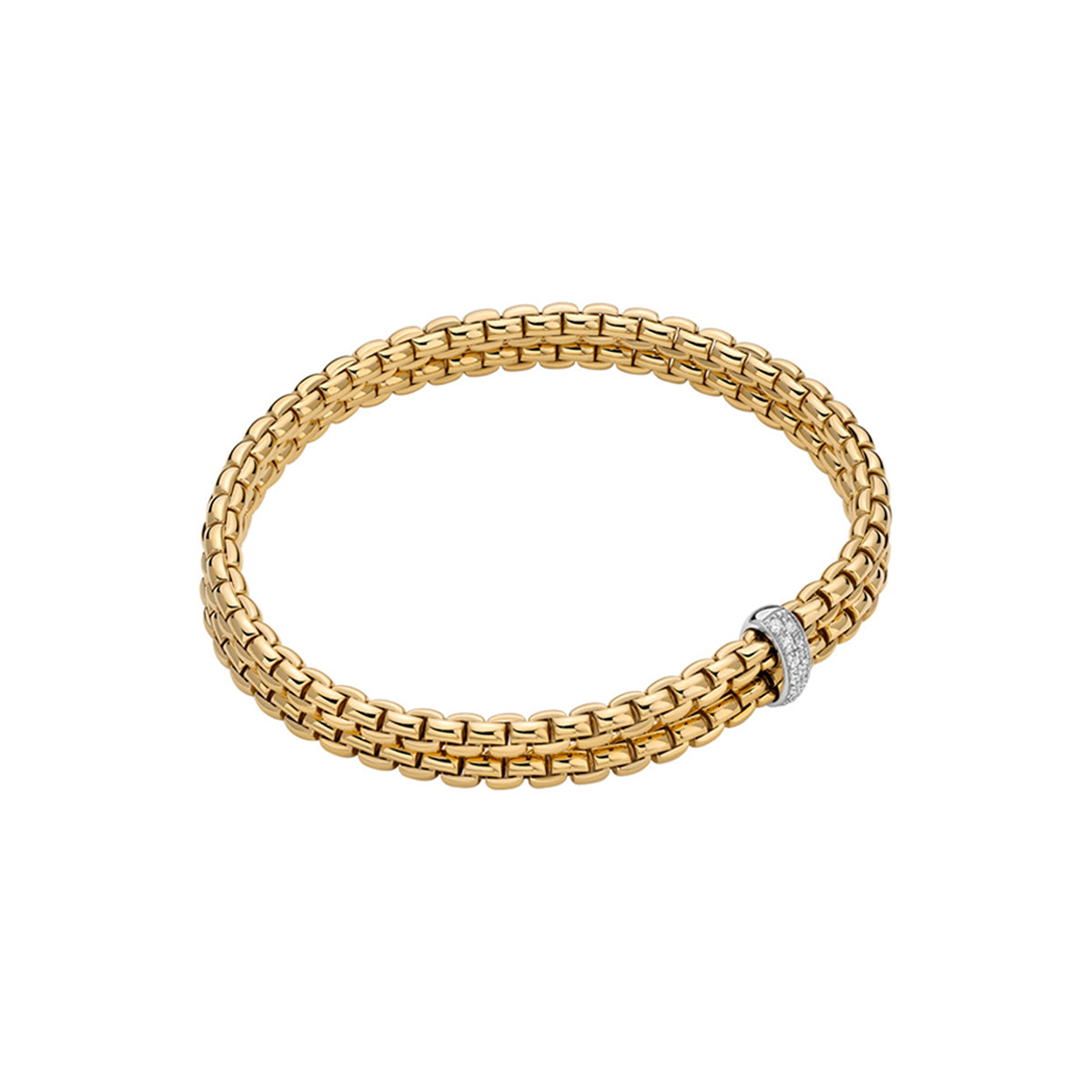 FOPE Eka Flex'it Double Row Bracelet With Diamonds