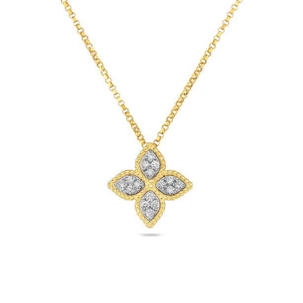 Roberto Coin Princess Flower Diamond Necklace